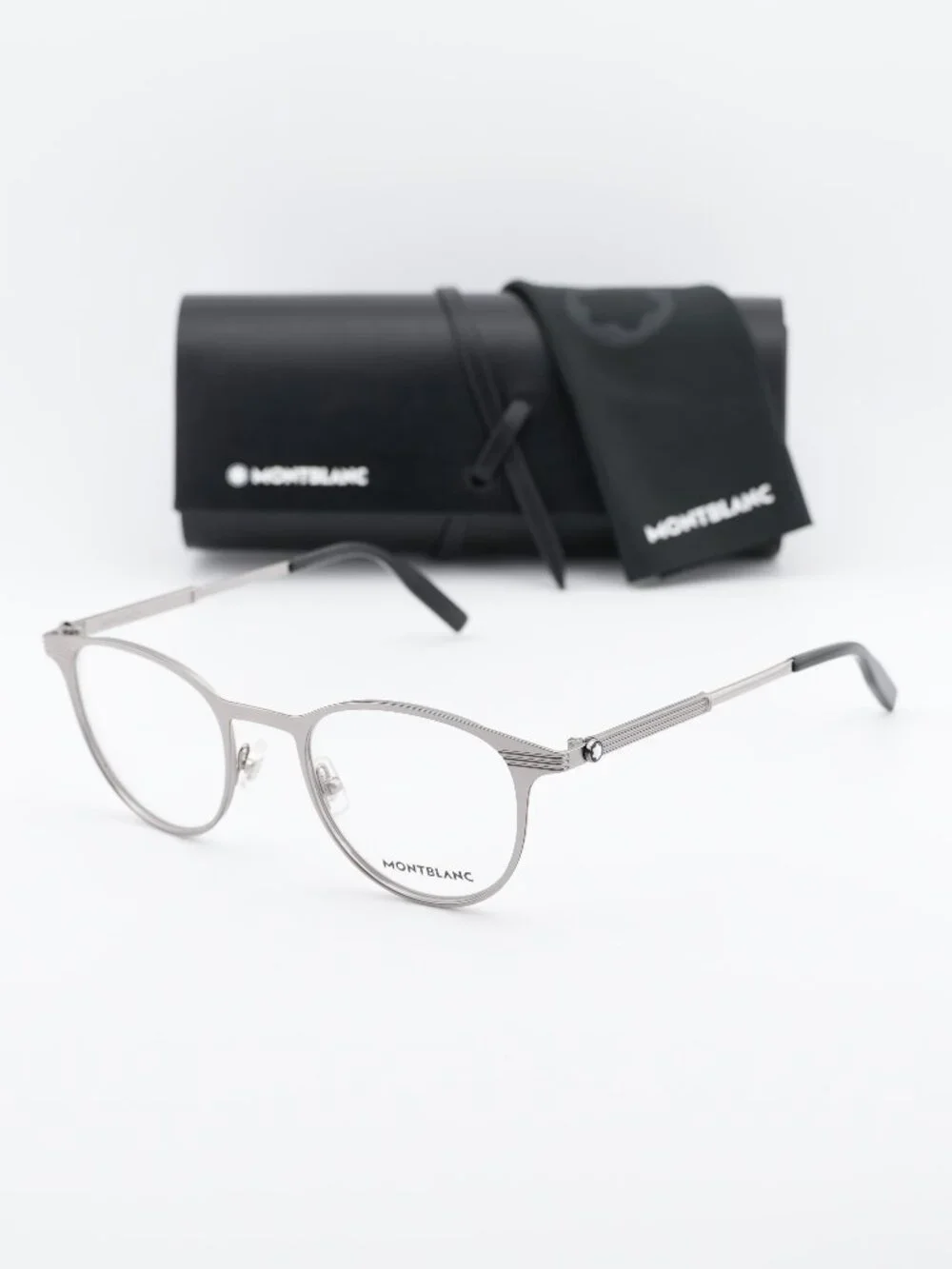 Montblanc MB0095O 003 Square Eyeglasses 48mm –  Ruthenium